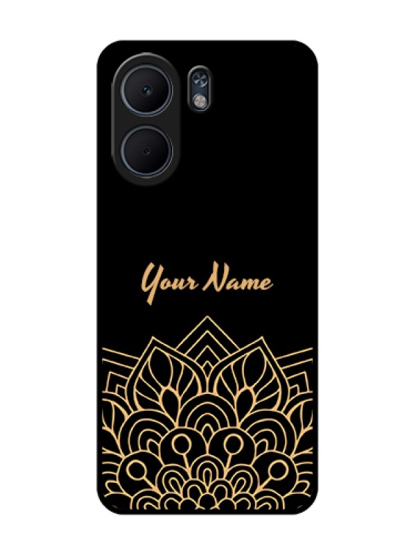 Custom Oppo A5x 4G Custom Glass Phone Case - Golden Mandala Design