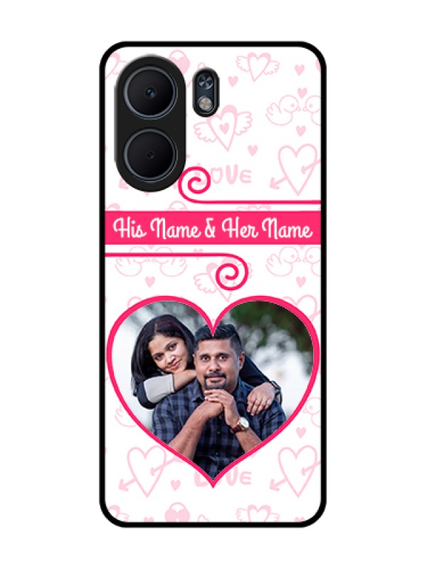 Custom Oppo A5x 5G Custom Glass Phone Case - Heart Shape Love Design