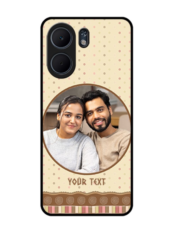 Custom Oppo A5x 5G Custom Glass Phone Case - Brown Dotted Mobile Case Design