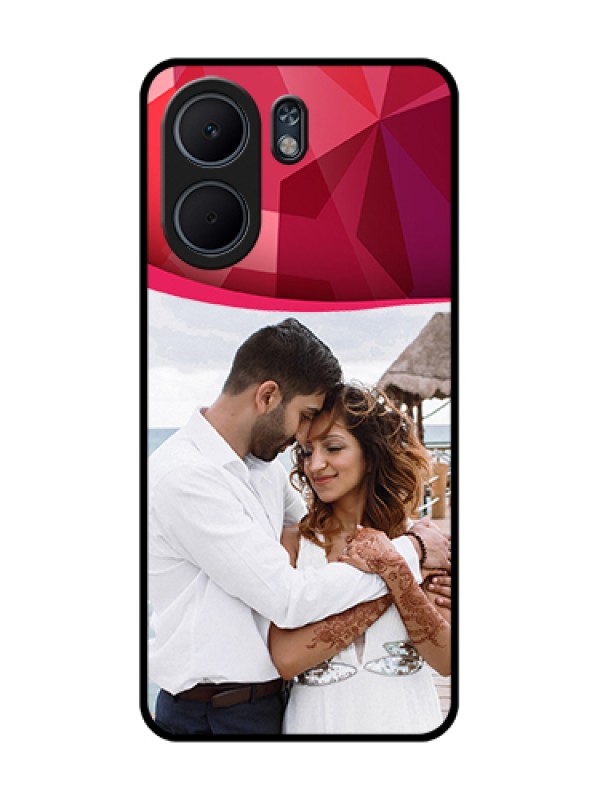 Custom Oppo A5x 5G Custom Glass Phone Case - Red Abstract Design
