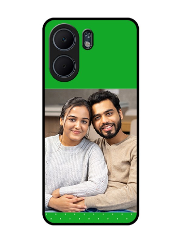 Custom Oppo A5x 5G Custom Glass Phone Case - Green Pattern Design