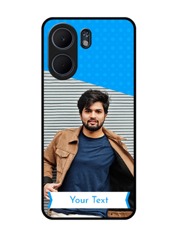 Custom Oppo A5x 5G Custom Glass Phone Case - Simple Blue Color Design
