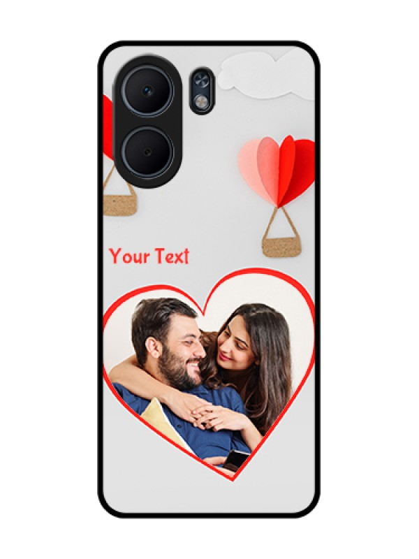 Custom Oppo A5x 5G Custom Glass Phone Case - Parachute Love Design