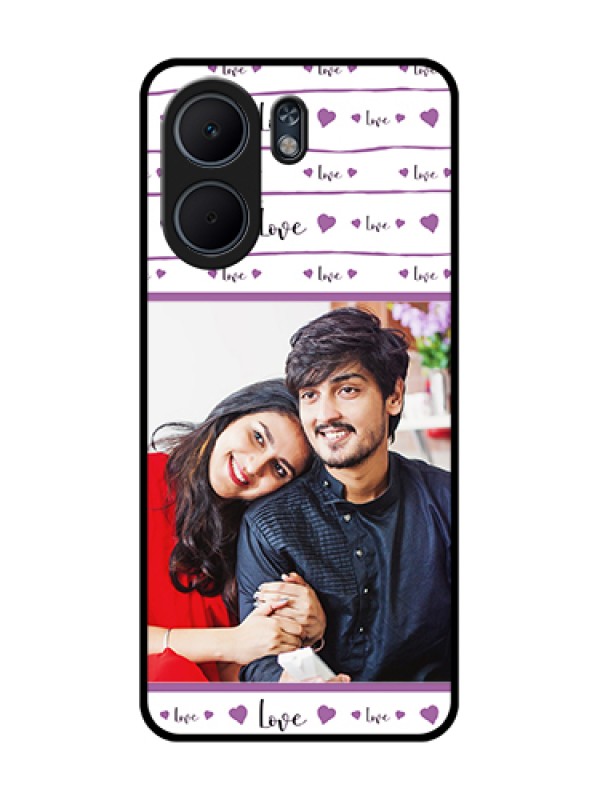Custom Oppo A5x 5G Custom Glass Phone Case - Couples Heart Design