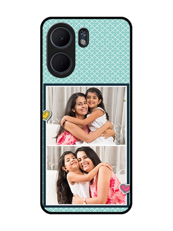 Custom Oppo A5x 5G Custom Glass Phone Case - 2 Image Holder With Pattern Design