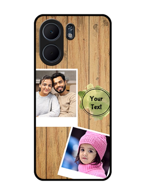 Custom Oppo A5x 5G Custom Glass Phone Case - Wooden Texture Design