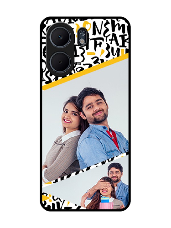 Custom Oppo A5x 5G Custom Glass Phone Case - Letters Pattern Design