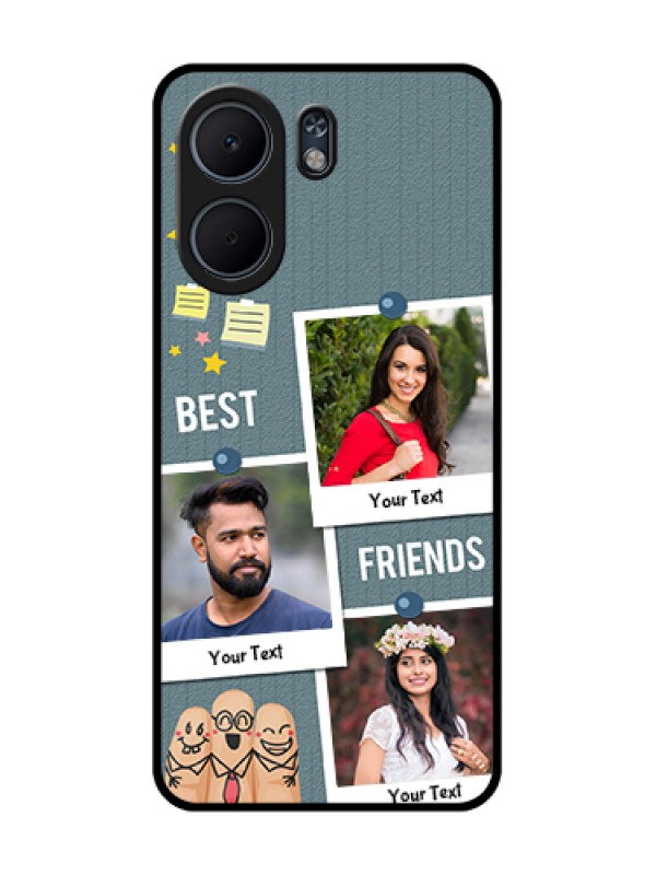 Custom Oppo A5x 5G Custom Glass Phone Case - Sticky Frames And Friendship Design