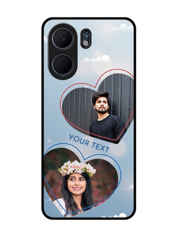 Custom Oppo A5x 5G Custom Glass Phone Case - Blue Color Couple Design