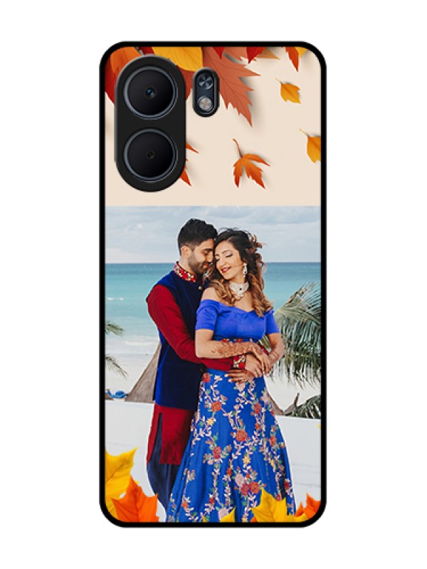 Custom Oppo A5x 5G Custom Glass Phone Case - Autumn Maple Leaves Design
