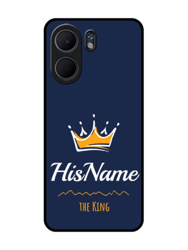 Custom Oppo A5x 5G Custom Glass Phone Case - King With Name Design