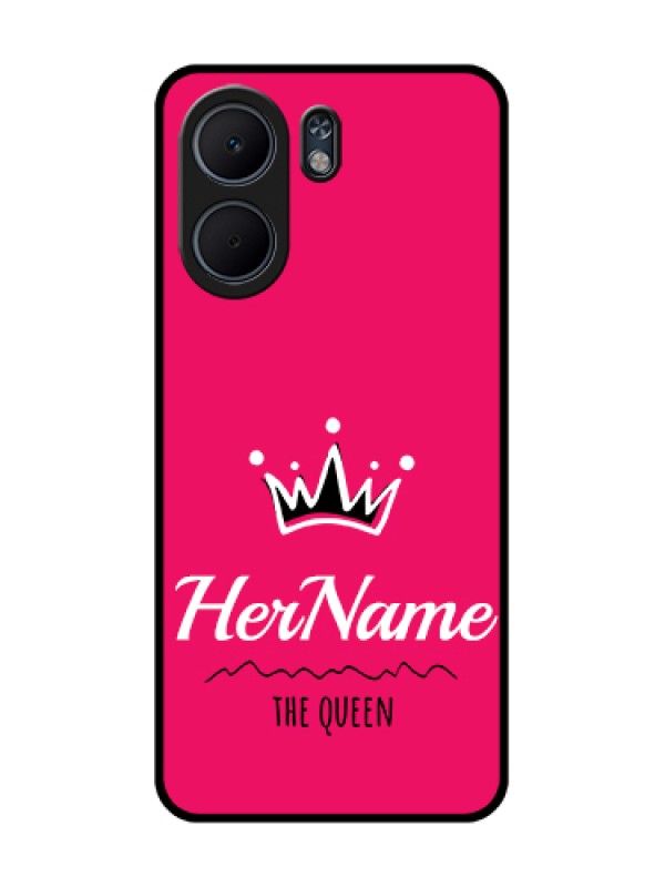 Custom Oppo A5x 5G Custom Glass Phone Case - Queen With Name Design