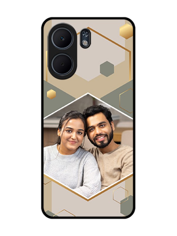 Custom Oppo A5x 5G Custom Glass Phone Case - Stylish Hexagon Pattern Design