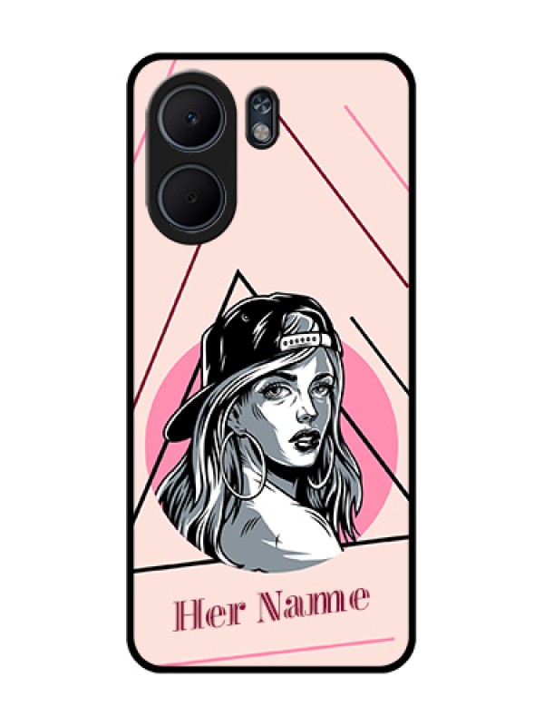 Custom Oppo A5x 5G Custom Glass Phone Case - Rockstar Girl Design