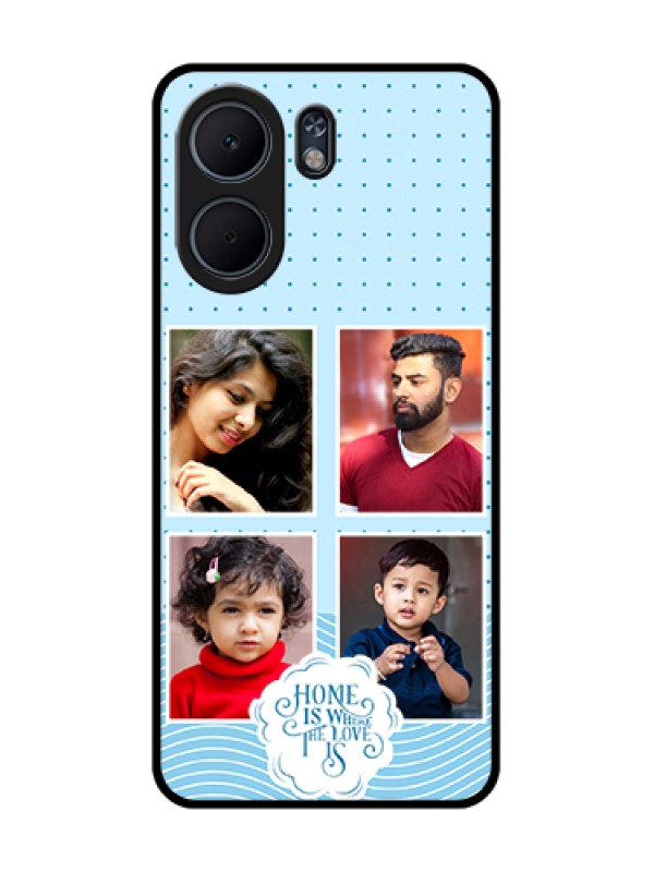 Custom Oppo A5x 5G Custom Glass Phone Case - Cute Love Quote With 4 Pic Upload Design