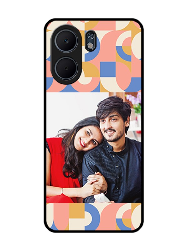 Custom Oppo A5x 5G Custom Glass Phone Case - Semi - Circle Maze Pattern Design