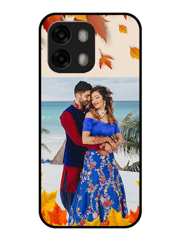 Custom Oppo A6 Pro 5G Custom Glass Phone Case - Autumn Maple Leaves Design