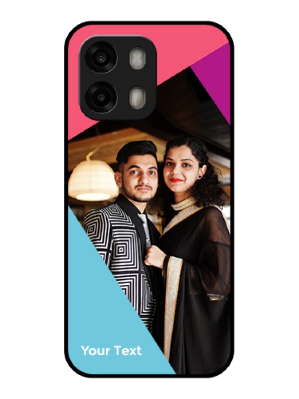 Custom Oppo A6 Pro 5G Custom Glass Phone Case - Stacked Triple Colour Design
