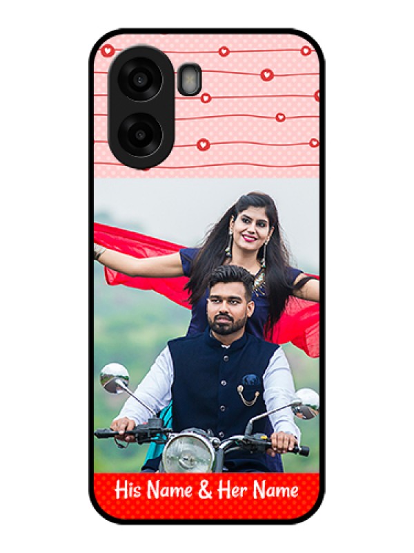 Custom Oppo A6s 5G Custom Glass Phone Case - Red Pattern Case Design