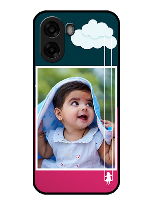 Custom Oppo A6s 5G Custom Glass Phone Case - Cute Girl With Cloud Design