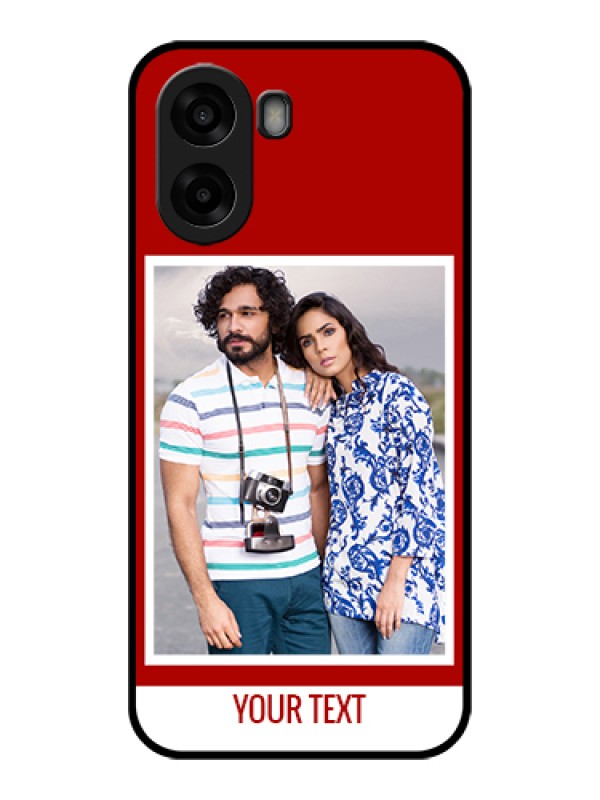 Custom Oppo A6s 5G Custom Glass Phone Case - Red Color Design