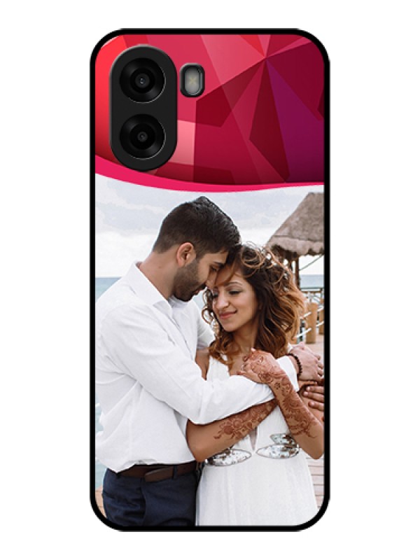 Custom Oppo A6s 5G Custom Glass Phone Case - Red Abstract Design