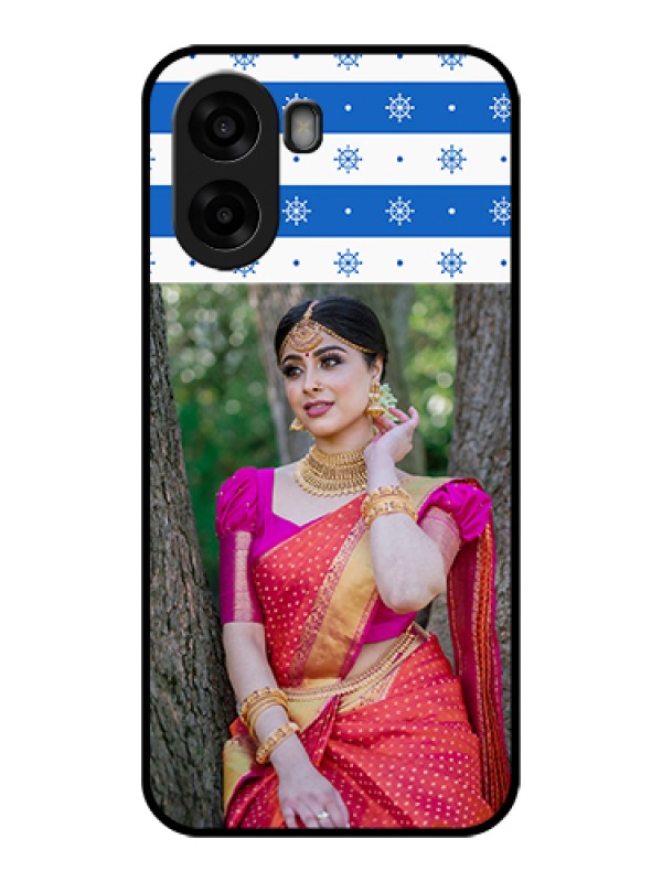 Custom Oppo A6s 5G Custom Glass Phone Case - Snow Pattern Design