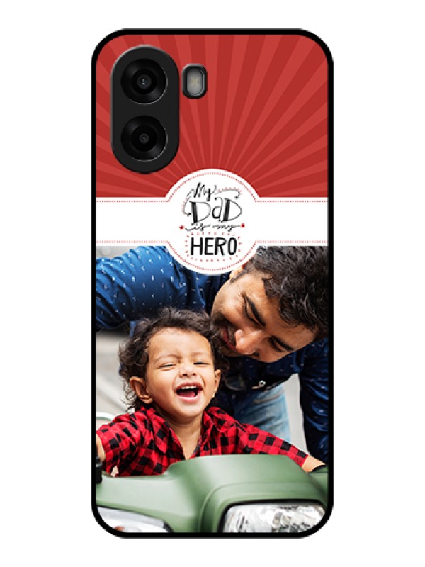 Custom Oppo A6s 5G Custom Glass Phone Case - My Dad Hero Design