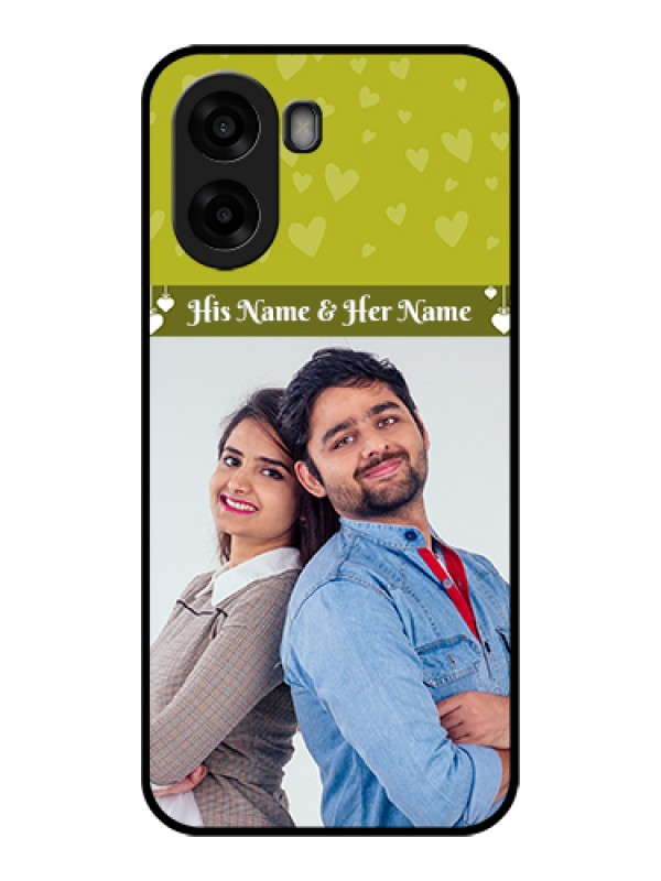 Custom Oppo A6s 5G Custom Glass Phone Case - You & Me Heart Design