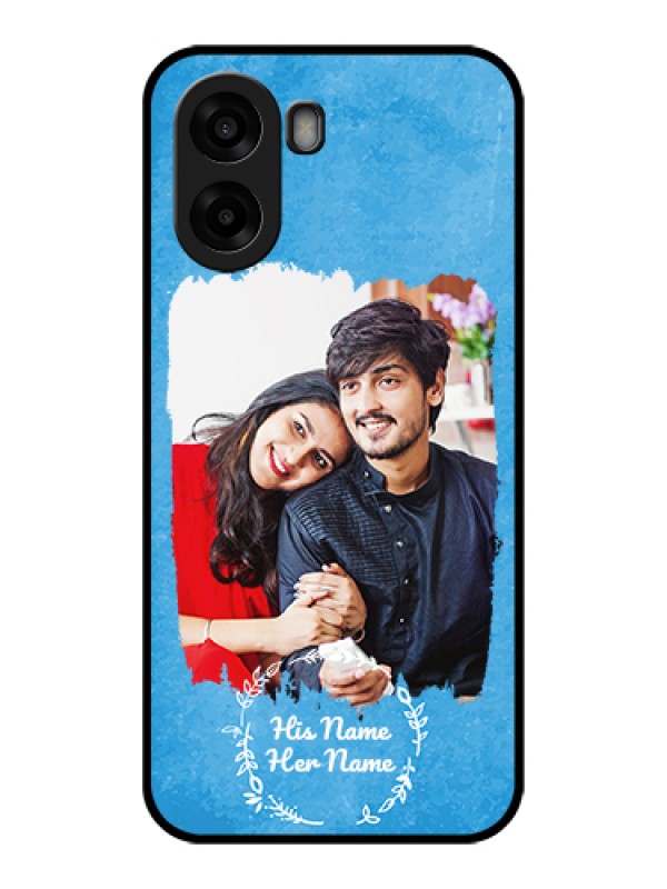 Custom Oppo A6s 5G Custom Glass Phone Case - Blue Color Vintage Design