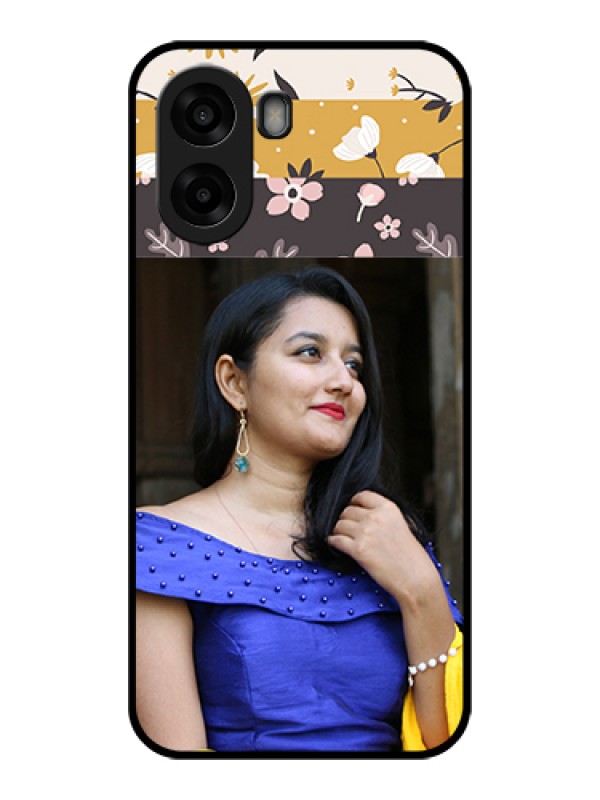 Custom Oppo A6s 5G Custom Glass Phone Case - Stylish Floral Design