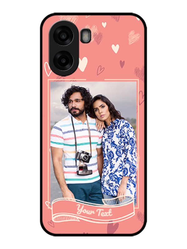 Custom Oppo A6s 5G Custom Glass Phone Case - Love Doodle Art Design