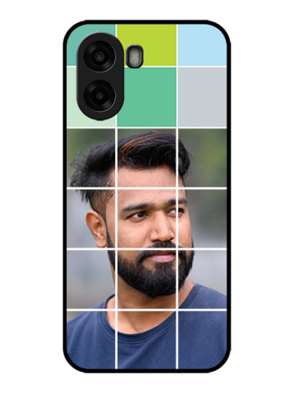 Custom Oppo A6s 5G Custom Glass Phone Case - With White Box Pattern