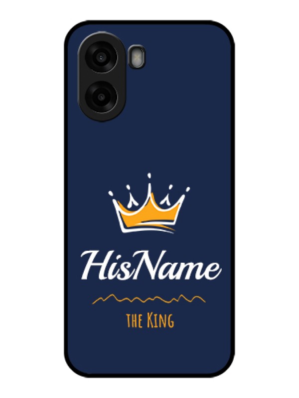 Custom Oppo A6s 5G Custom Glass Phone Case - King With Name Design