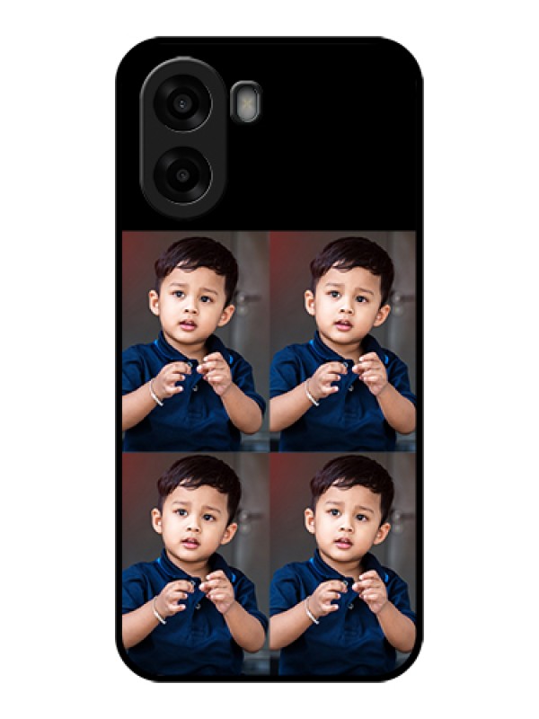 Custom Oppo A6s 5G Custom Glass Phone Case - 4 Image Holder Design