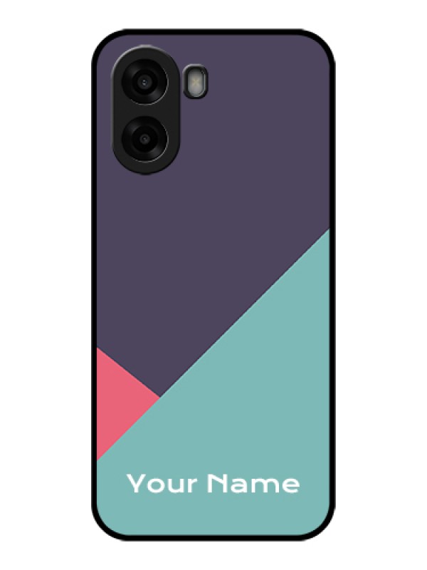 Custom Oppo A6s 5G Custom Glass Phone Case - Tri Color Abstract Design