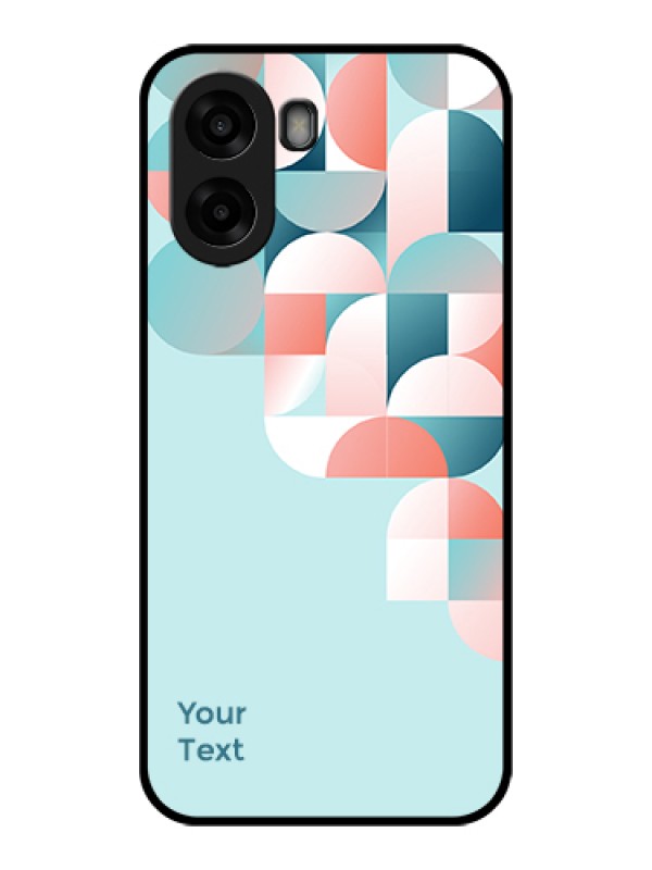 Custom Oppo A6s 5G Custom Glass Phone Case - Stylish Semi - Circle Pattern Design