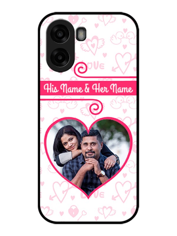 Custom Oppo A6x 4G Custom Glass Phone Case - Heart Shape Love Design