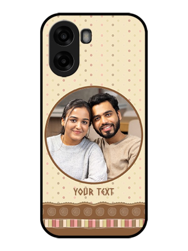 Custom Oppo A6x 4G Custom Glass Phone Case - Brown Dotted Mobile Case Design