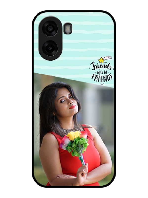 Custom Oppo A6x 4G Custom Glass Phone Case - Friends Picture Icon Design