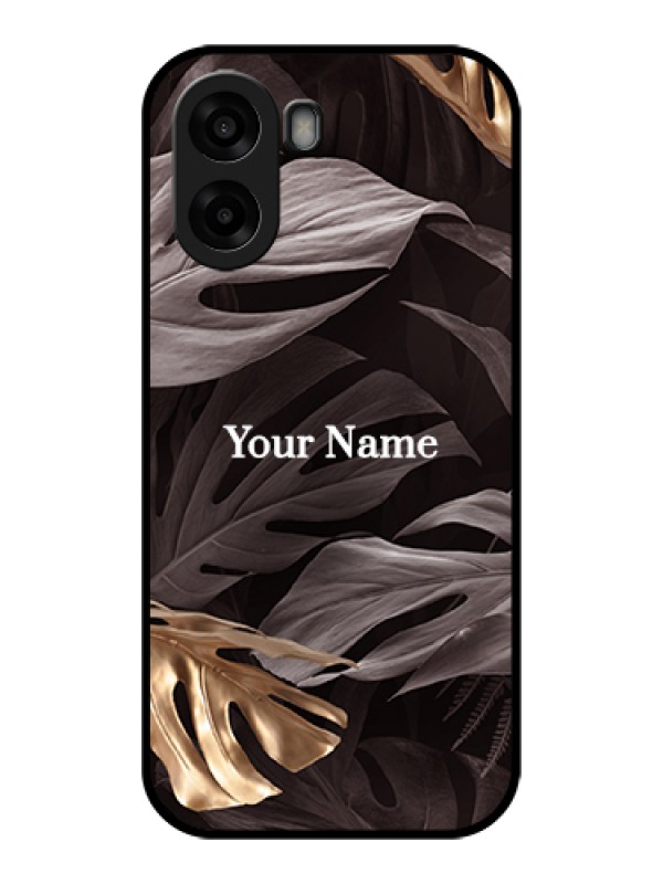 Custom Oppo A6x 4G Custom Glass Phone Case - Wild Leaves Digital Paint Design
