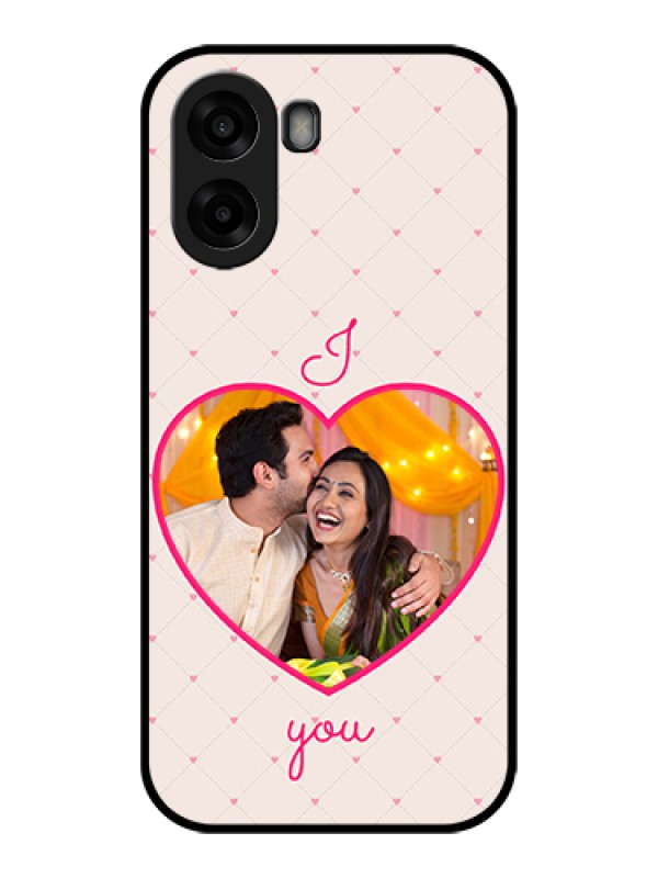 Custom Oppo A6x 5G Custom Glass Phone Case - Heart Shape Design