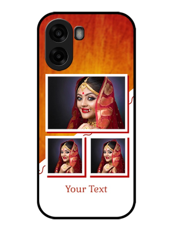Custom Oppo A6x 5G Custom Glass Phone Case - Wedding Memories Design
