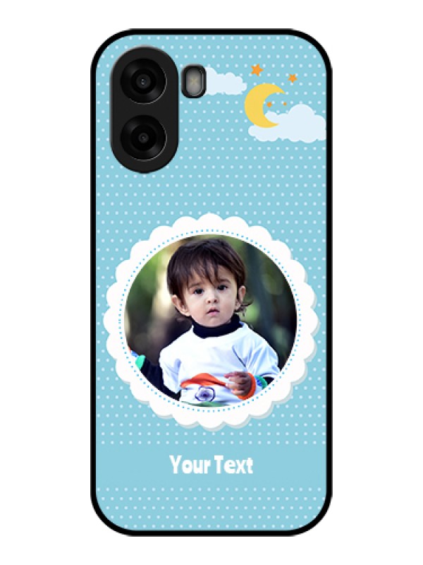 Custom Oppo A6x 5G Custom Glass Phone Case - Violet Pattern Design