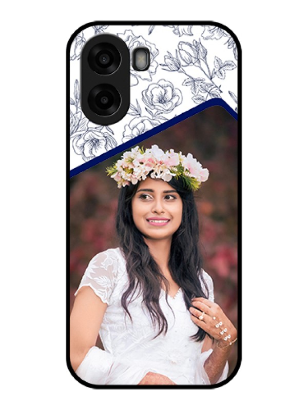Custom Oppo A6x 5G Custom Glass Phone Case - Classy Floral Design