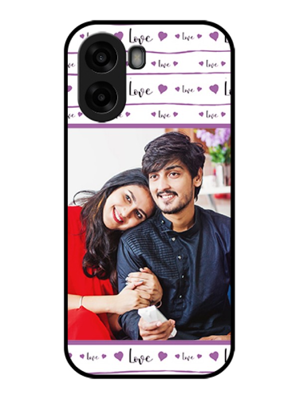 Custom Oppo A6x 5G Custom Glass Phone Case - Couples Heart Design