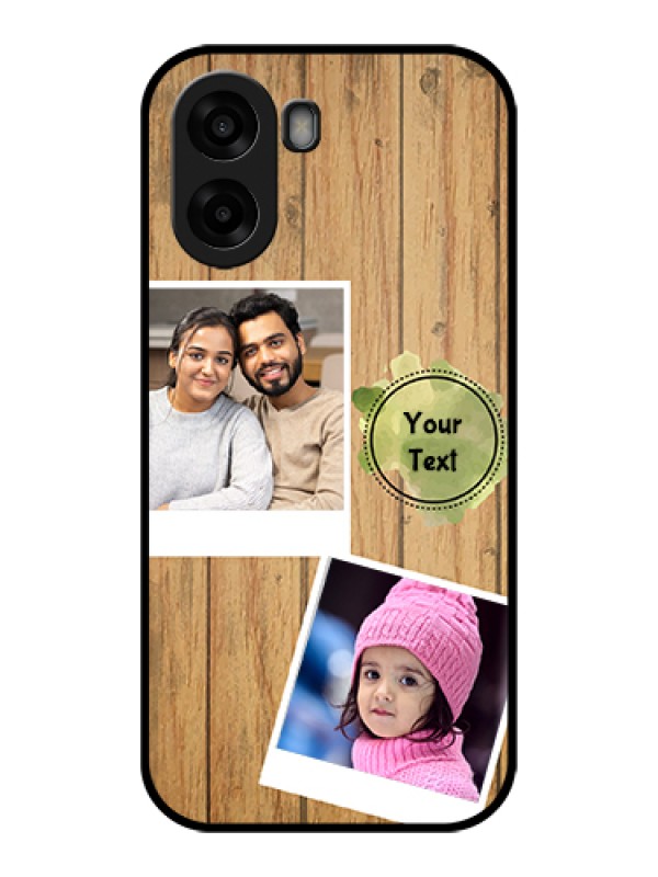 Custom Oppo A6x 5G Custom Glass Phone Case - Wooden Texture Design