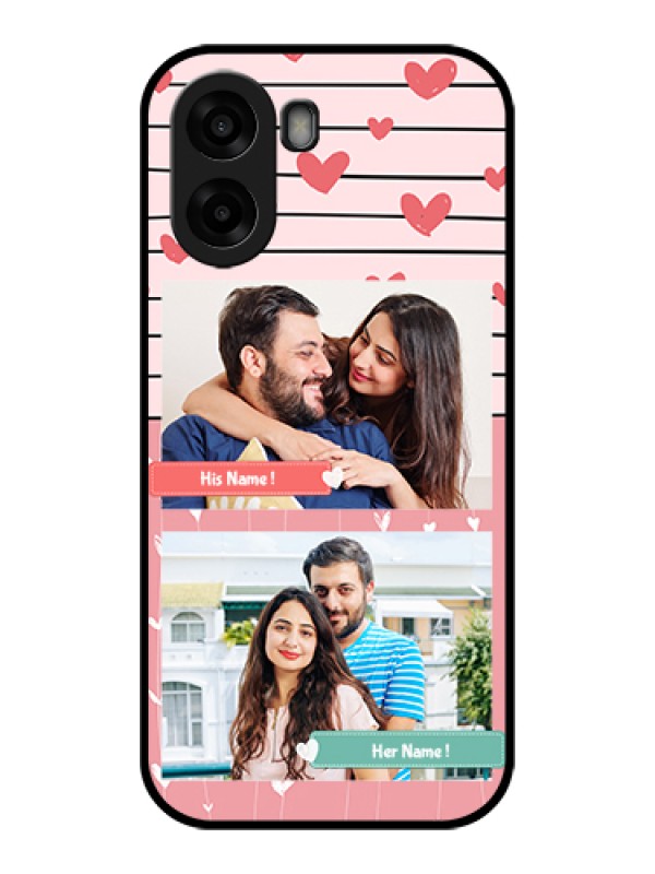 Custom Oppo A6x 5G Custom Glass Phone Case - Photo With Heart Design