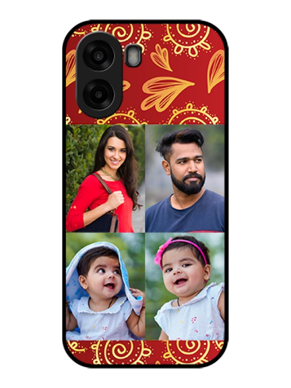 Custom Oppo A6x 5G Custom Glass Phone Case - 4 Image Traditional Design