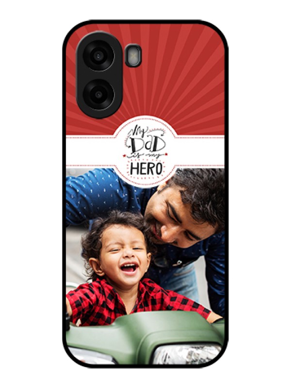 Custom Oppo A6x 5G Custom Glass Phone Case - My Dad Hero Design